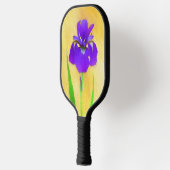 Raquette De Pickleball Peinture Iris Violet - Art Fleur Originale (Gauche)