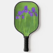 Raquette De Pickleball Peinture Iris Violet - Art Fleur Originale (Verso)
