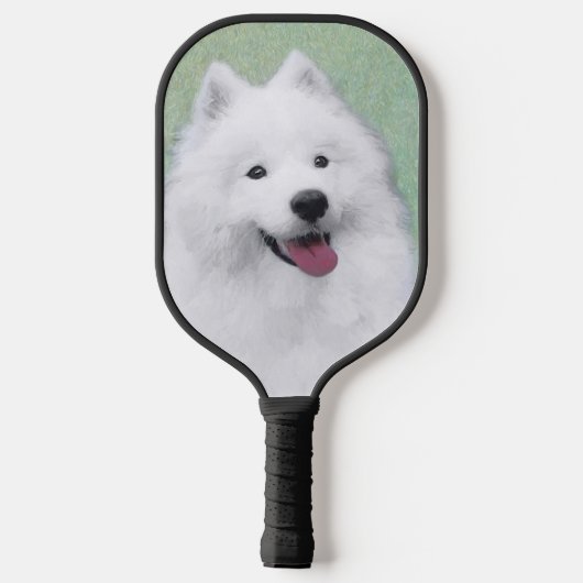 Raquette De Pickleball Peinture Samoyed - Cute Original Chien Art (Verso)
