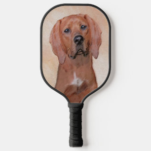 Raquette De Pickleball Peinture sur pilon rouge - jolie art original chie