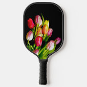 Raquette De Pickleball Peinture Tulip - Art Fleur original (Verso)