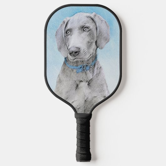 Raquette De Pickleball Peinture Weimaraner - Joli art original chien (Recto)