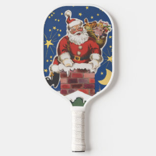 Raquette De Pickleball Père Noël vintage, La Nuit avant Noël