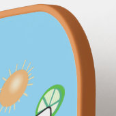 Raquette De Pickleball Perroquet Avec Cocktail Personnalisé (Détail gauche)