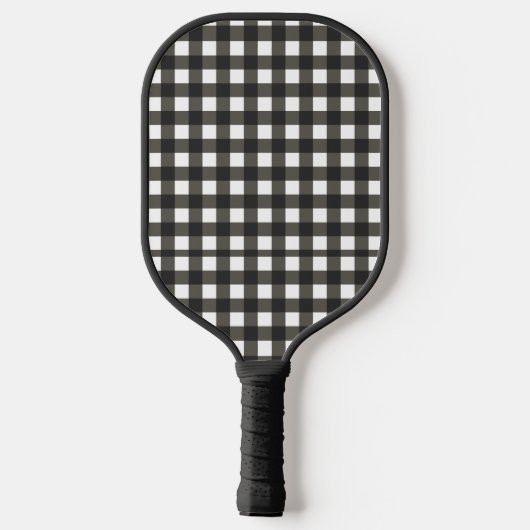 Raquette De Pickleball Personalized Initial Checkered Modern Minimal  (Verso)