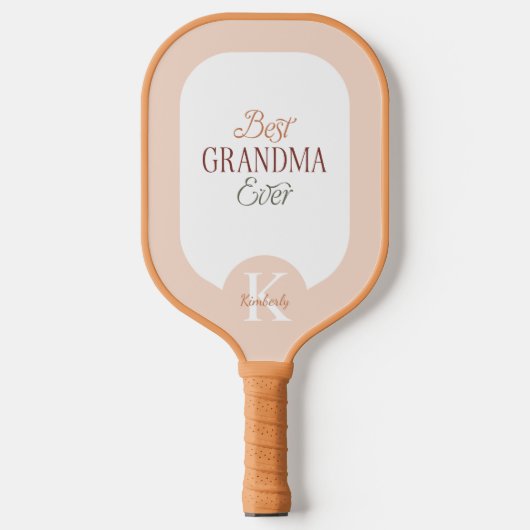 Raquette De Pickleball Personalized Monogram Name Best Grandma Ever (Recto)