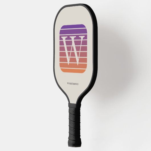 Raquette De Pickleball Personalized Ombre Monogram square (Gauche)