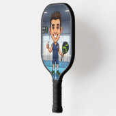 Raquette De Pickleball Personalized Paddle/Pickleball Player Caricature (Gauche)