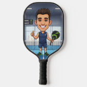 Raquette De Pickleball Personalized Paddle/Pickleball Player Caricature (Verso)