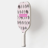 Raquette De Pickleball Personalized Pink Moon Phase Celestial Name Gift (Gauche)