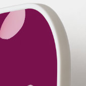 Raquette De Pickleball Personalized Pink Petals Monogram (Détail gauche)