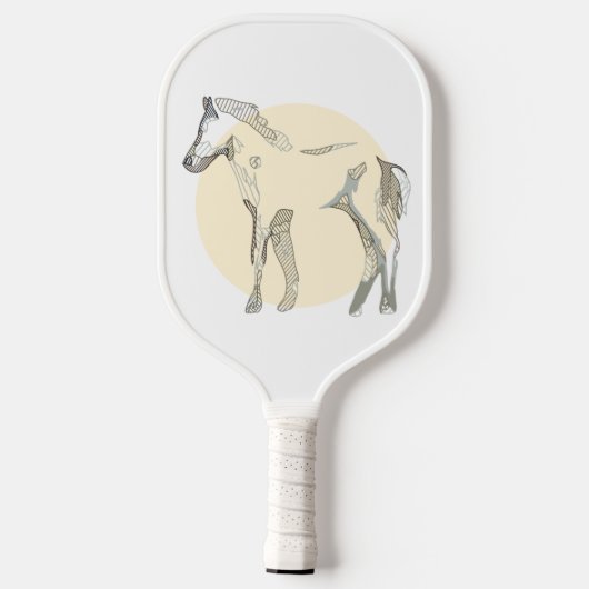 Raquette De Pickleball Personnalisable Foal moderne Minimal Cute Unisex H (Verso)