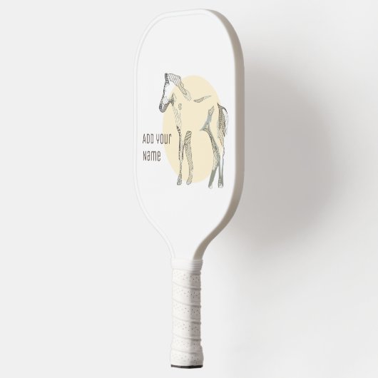 Raquette De Pickleball Personnalisable Foal moderne Minimal Cute Unisex H (Gauche)