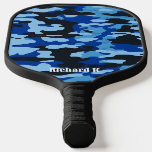 Raquette De Pickleball Personnalisé Bleu Conception Camo Militaire Person