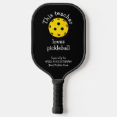 RAQUETTE DE PICKLEBALL PERSONNALISÉ CET ENSEIGNANT AIME LE PICKLEBALL (Verso)