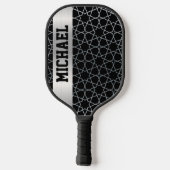Raquette De Pickleball Personnalisé noir et argent (Verso)