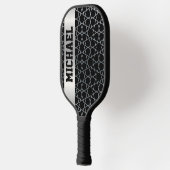 Raquette De Pickleball Personnalisé noir et argent (Gauche)