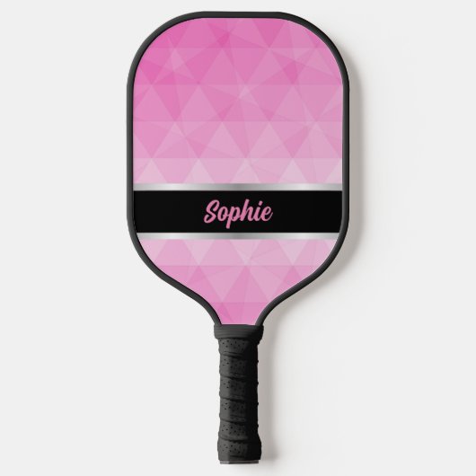 Raquette De Pickleball Personnalisé rose et noir (Recto)