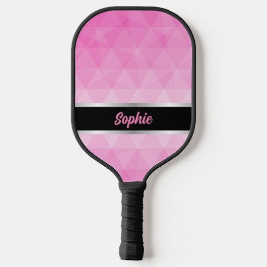 Raquette De Pickleball Personnalisé rose et noir (Verso)
