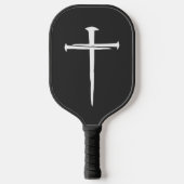 Raquette De Pickleball Personnalisé Trois clous Croix Blanche Christian (Recto)