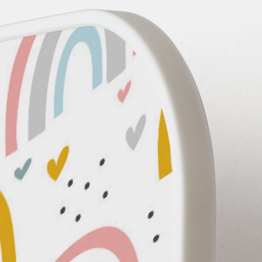 Raquette De Pickleball Personnalisé Votre Cute Arc En Ciel (Détail gauche)