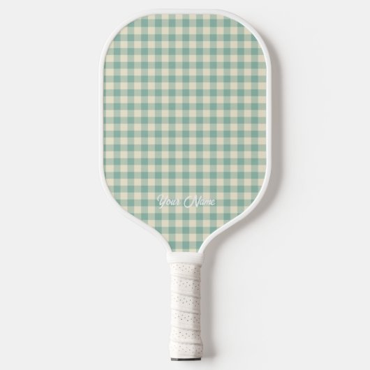 Raquette De Pickleball Personnalisé Votre Nom Ken En vichy (Recto)