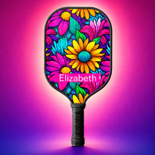 Raquette de pickleball personnalisée Fleur de Pâqu