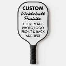 Raquette de PICKLEBALL personnalisée vierge, NOIRE
