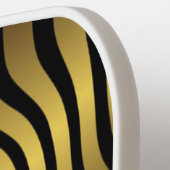 Raquette De Pickleball Personnaliser Golden Marble Arrière - plan Zebra T (Détail gauche)