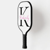 Raquette De Pickleball Personnaliser le nom du script Hot Pink (Gauche)