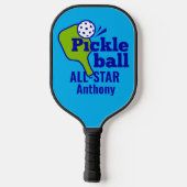 Raquette De Pickleball Personnalisez Blue All Star (Verso)