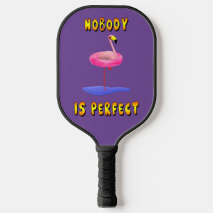 Raquette De Pickleball Personne n'est parfait - flamant avec anneau de na