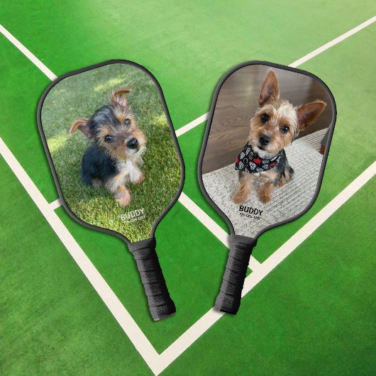 Raquette De Pickleball Pet Two Photos with Name and Phone Number