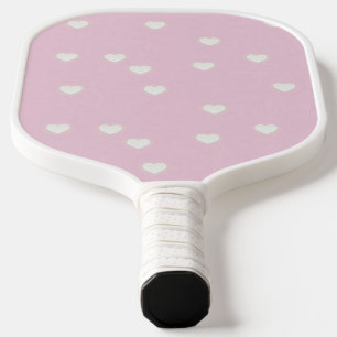 Raquette De Pickleball Petit coeur blanc sur rose