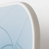 Raquette De Pickleball Petite Beauté Moderne Bleu Or Fractal Art Flower (Détail gauche)