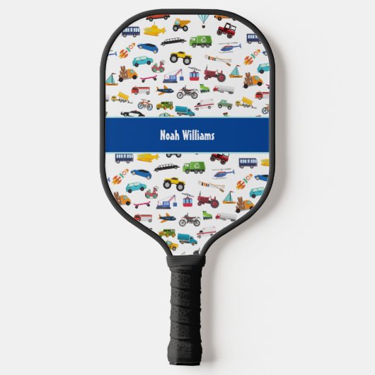 Raquette De Pickleball Petits Garçons Qui Déplacent Voitures Véhicules No (Verso)