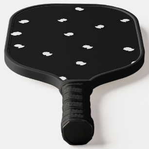 Raquette De Pickleball Petits trous blancs en noir