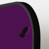 Raquette De Pickleball Petits trous noirs sur le violet (Détail gauche)