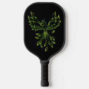 Raquette De Pickleball Phoenix vert grandiose se lève sur noir