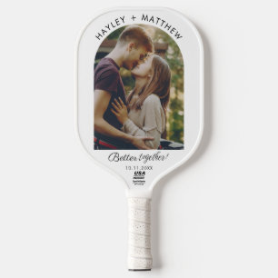 Raquette De Pickleball Photo Couple moderne Mieux Ensemble Personnalisé