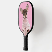 Raquette De Pickleball Photo de chien de famille rose (Gauche)