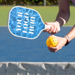 Raquette De Pickleball Photo de piscine bleue aquatique pour votre logo