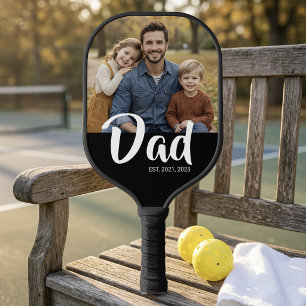 Raquette De Pickleball Photo de scénario amusant établi par papa