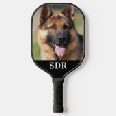 Raquette De Pickleball Photo personnalisée 3 monogramme initial (Recto)