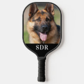 Raquette De Pickleball Photo personnalisée 3 monogramme initial (Verso)