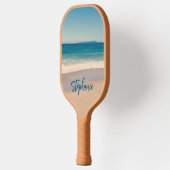 Raquette De Pickleball Photo personnalisée Blue Turquoise California Beac (Gauche)