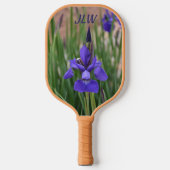 Raquette De Pickleball Photographie florale violette d'Iris (Recto)