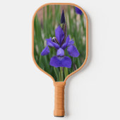 Raquette De Pickleball Photographie florale violette d'Iris (Verso)