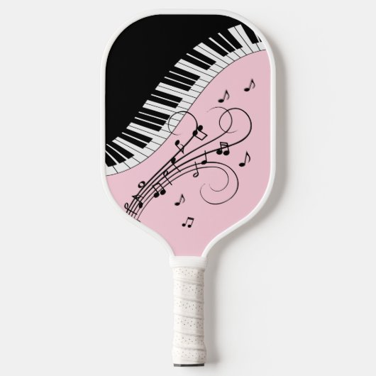 Raquette De Pickleball Piano Clavier Musique Design rose (Recto)