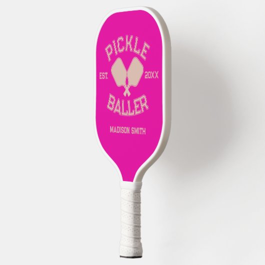 Raquette De Pickleball Pickle Baller Pickleball Collegiate Typographie (Gauche)